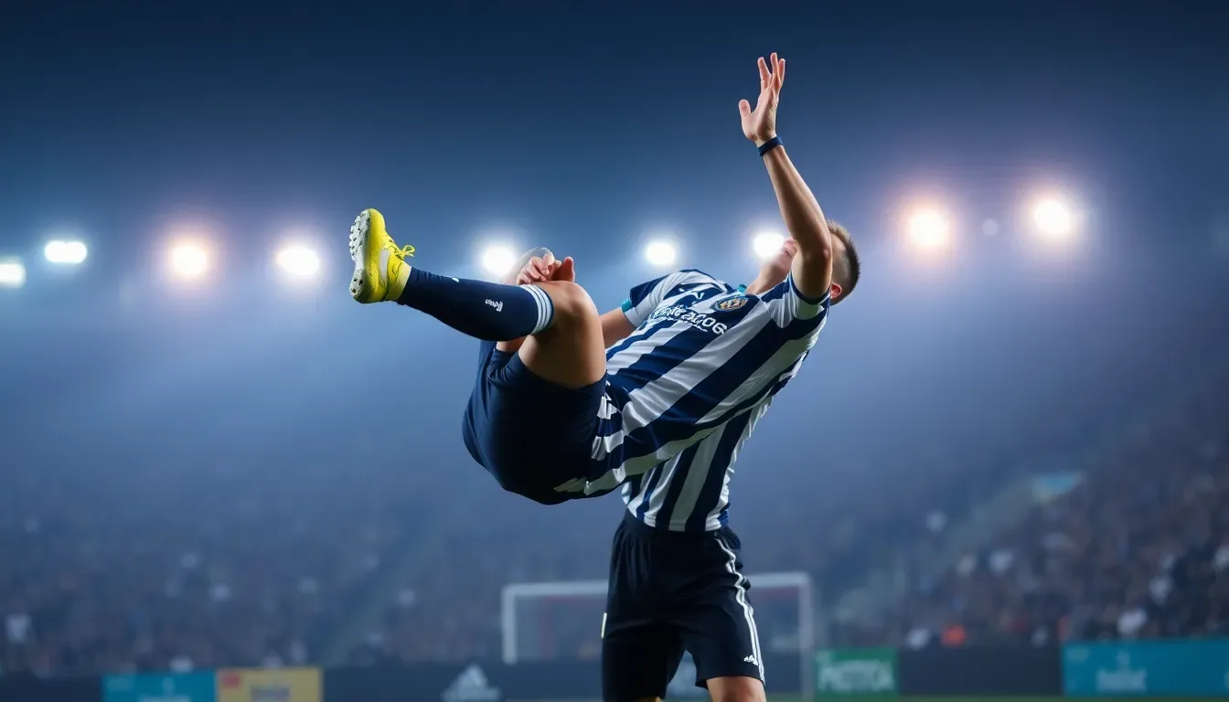 ¡Fue cine! Futbolista de Rayados arrolló al árbitro en pleno partido | VIDEO