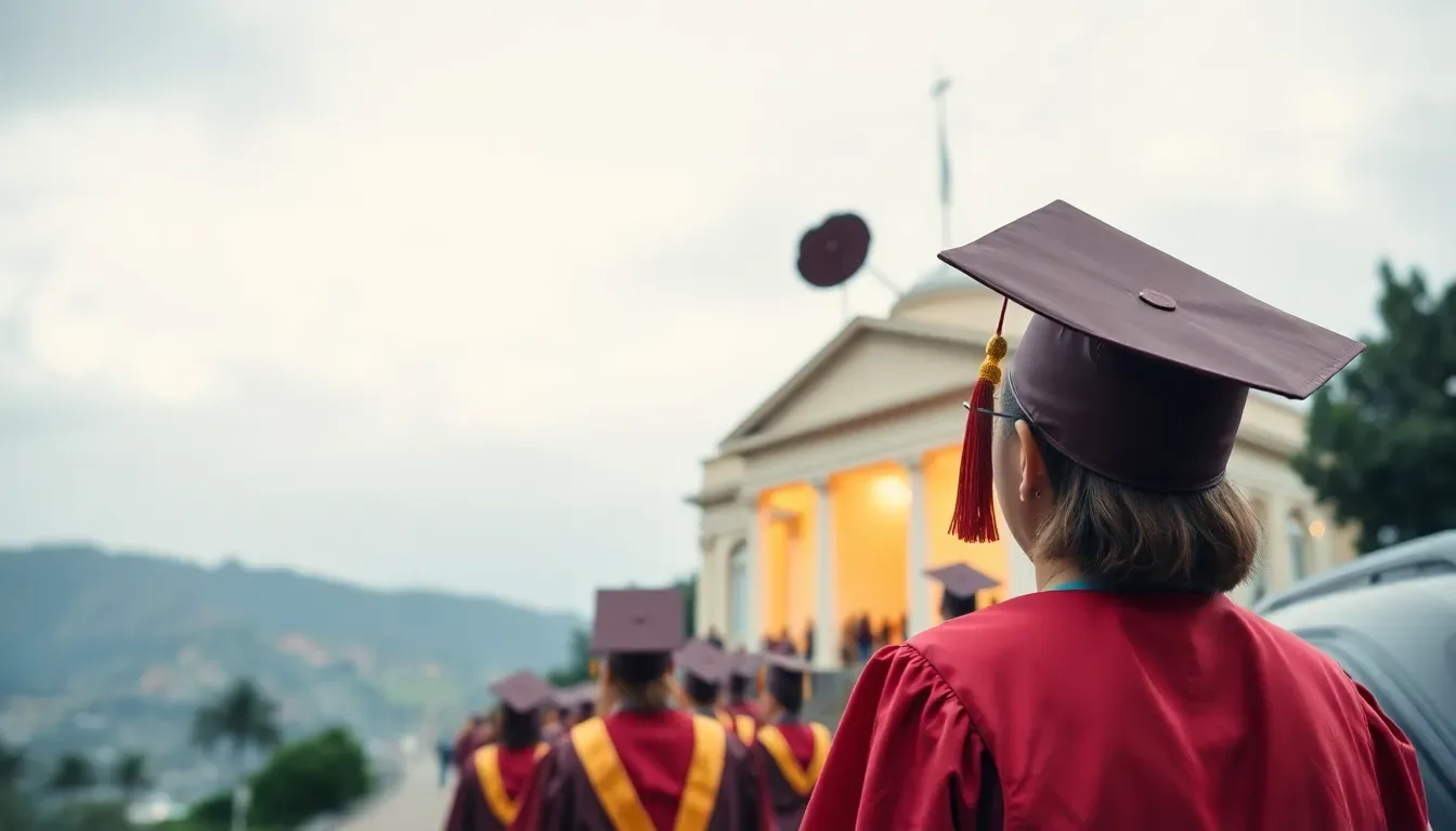 Colapsa templete durante foto de graduación en la Ibero y video se hace viral